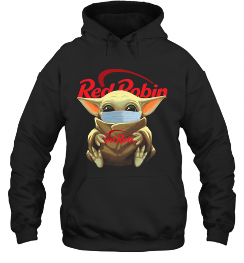 Baby Yoda Face Mask Hug Red Robin T-Shirt Unisex Hoodie