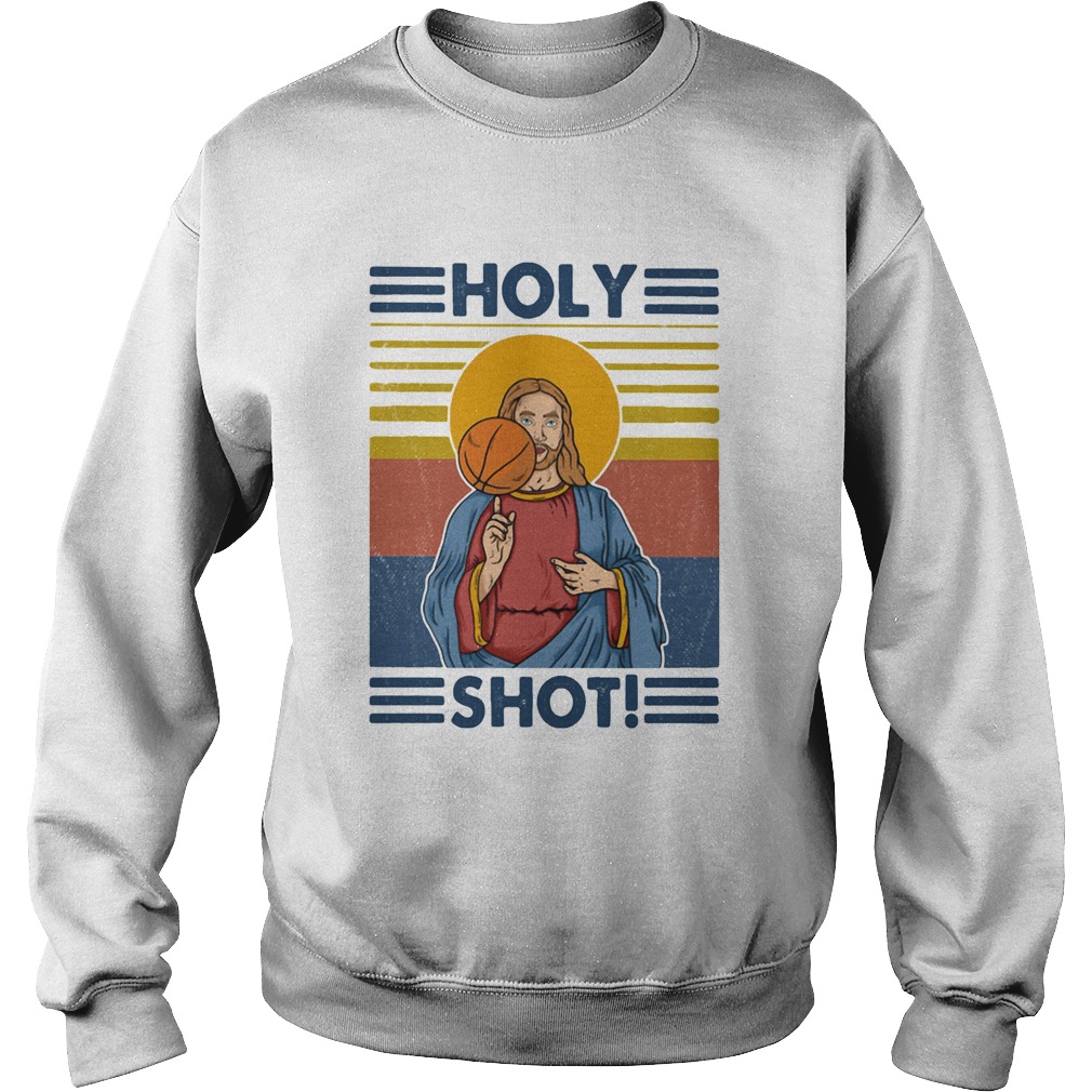 Basketball jesus holy shot vintage Sweatshirt