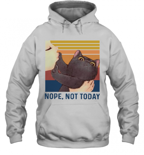 Black Cat Nope Not Today Vintage T-Shirt Unisex Hoodie