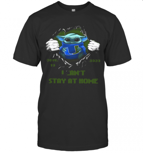 Blood Inside Me Baby Yoda Miami Hurricanes Covid 19 2020 I Can'T Stay At Home T-Shirt