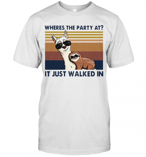 Camels And Sloths Where's The Party At It Just Walked In Vintage T-Shirt