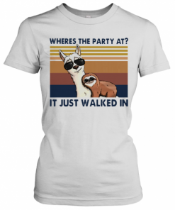 Camels And Sloths Where's The Party At It Just Walked In Vintage T-Shirt Classic Women's T-shirt