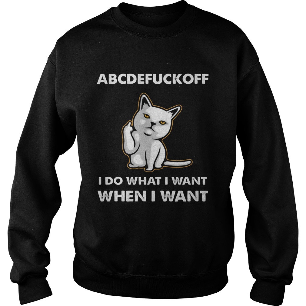 Cat Abcdefuckoff I Do What I Want When I Want Sweatshirt