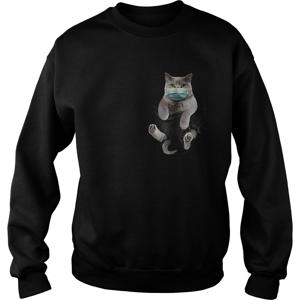 Cat Mask In Pocket Sweatshirt