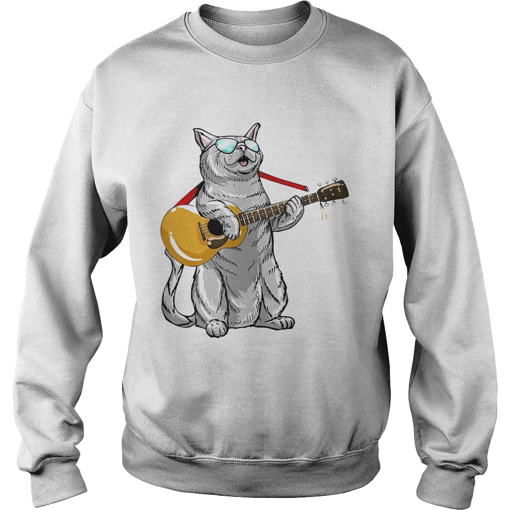 Cat play the guitar Sweatshirt