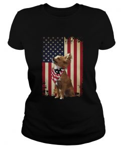 Chihuahua American Flag  Classic Ladies