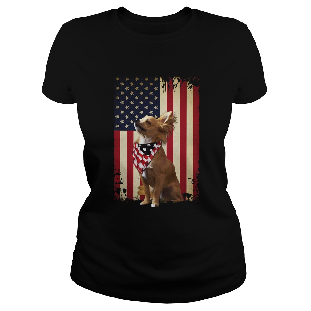 Chihuahua American Flag Classic Ladies