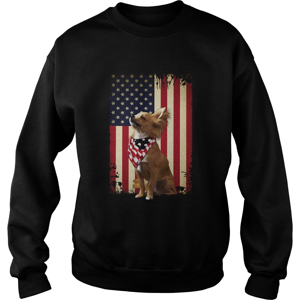 Chihuahua American Flag Sweatshirt