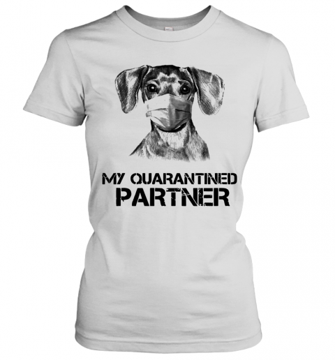 Dachshund Mask My Quarantined Partner T-Shirt Classic Women's T-shirt