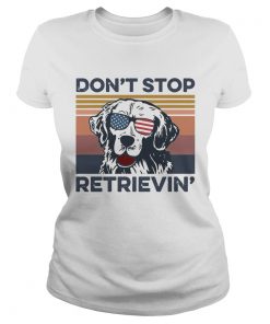 Dog Golden Dont Stop Retrievin Vintage  Classic Ladies