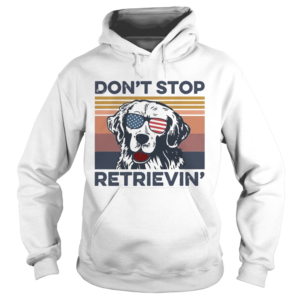 Dog Golden Dont Stop Retrievin Vintage Hoodie