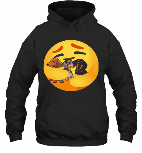 Facebook Care Emoji Hugging Dachshund T-Shirt Unisex Hoodie