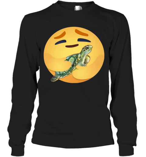 Facebook Care Emoji Hugging Turtle T-Shirt Long Sleeved T-shirt 