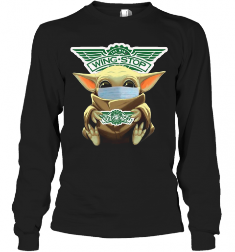 Good Baby Yoda Face Mask Hug The Wingstop T-Shirt Long Sleeved T-shirt 