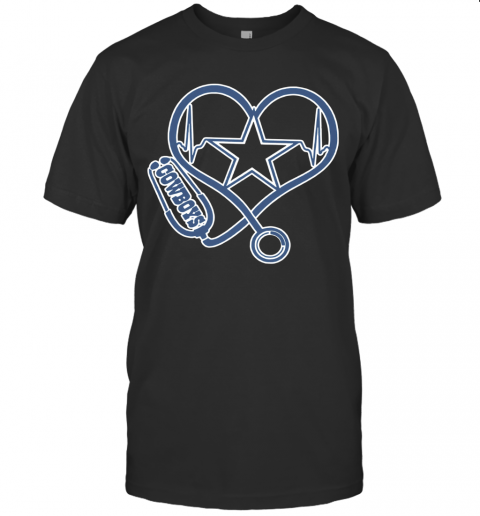 Heartbeat Nurse Love Dallas Cowboy T-Shirt