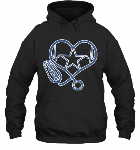 Heartbeat Nurse Love Dallas Cowboy T-Shirt Unisex Hoodie