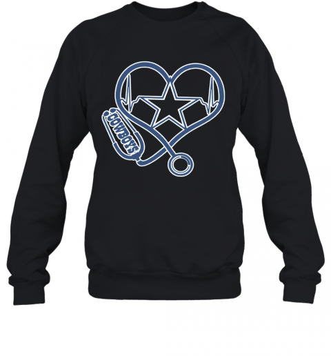 Heartbeat Nurse Love Dallas Cowboy T-Shirt Unisex Sweatshirt