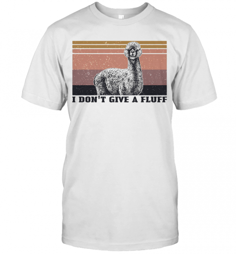 I Don'T Give A Fluff Alpaca Vintage T-Shirt