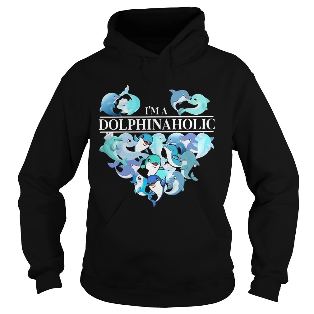 Im A Dolphin Aholic Heart Hoodie