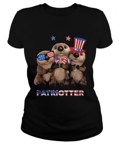 Independence Day Otter Patriotter  Classic Ladies