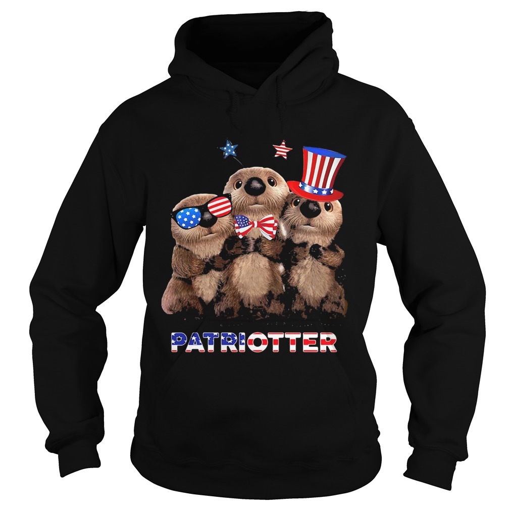 Independence Day Otter Patriotter Hoodie