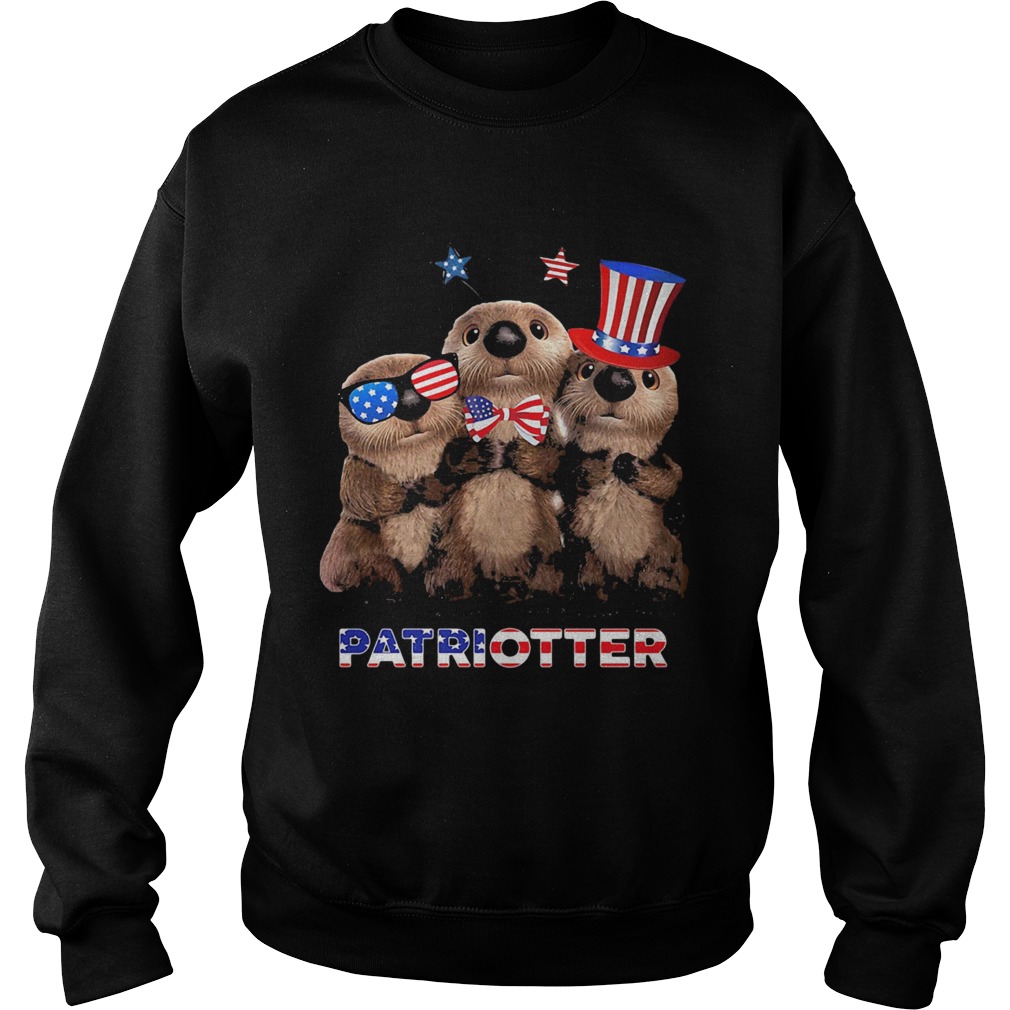 Independence Day Otter Patriotter Sweatshirt