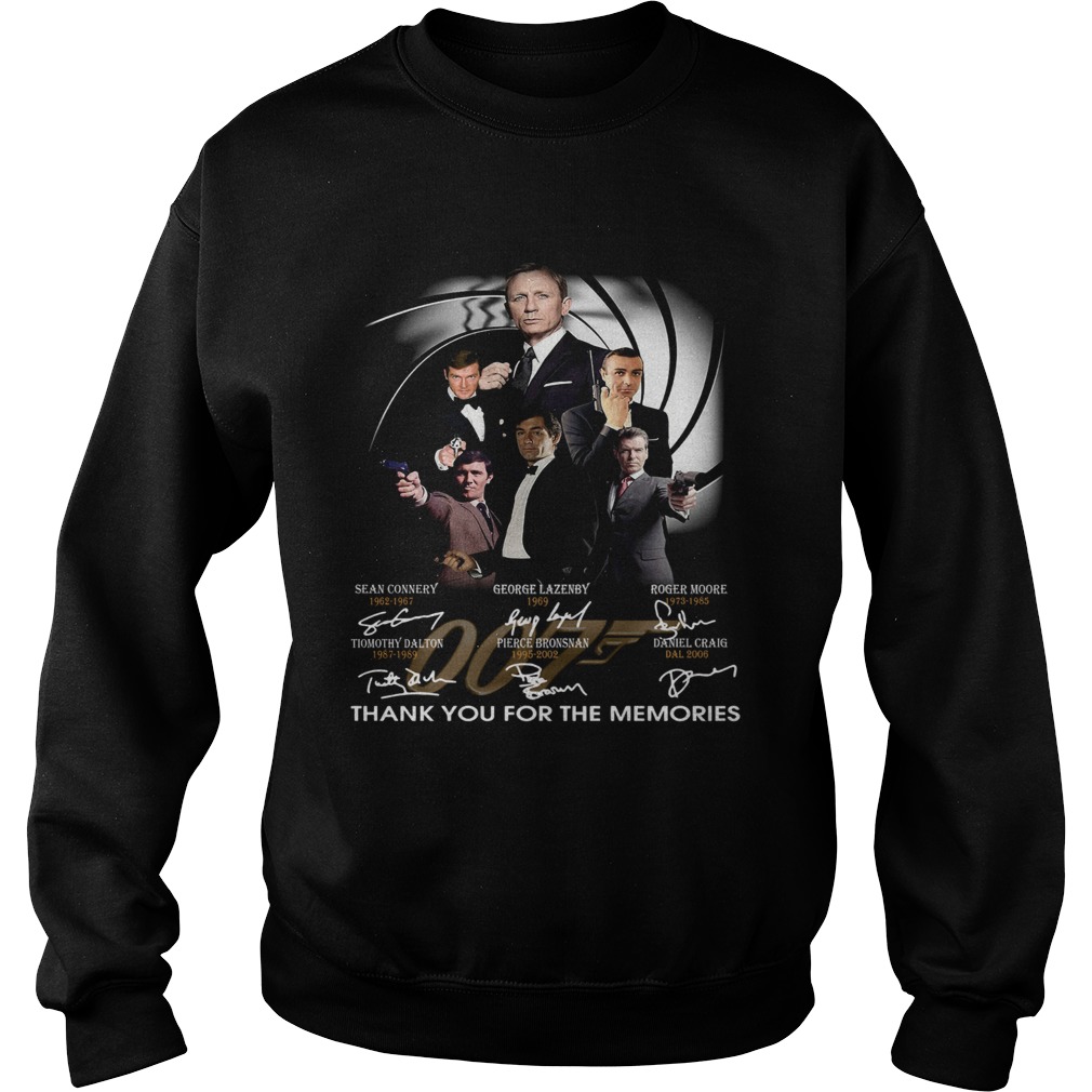 James Bond 007 Fans Thank You For The Memories Signature  Sweatshirt