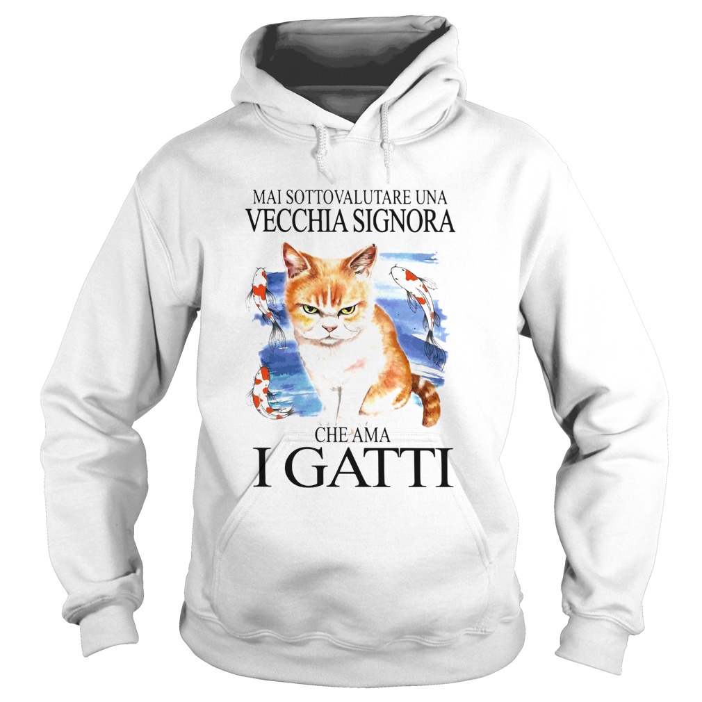 Mai Sottovalutare Una Vecchia Signora Ghe Ama I Gatti Hoodie