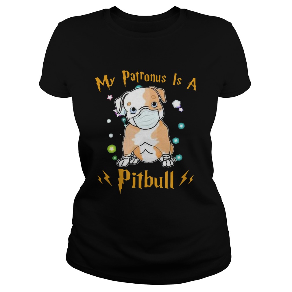 My Patronus Is A Pitbull Mask Coronavirus Classic Ladies