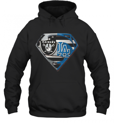 Oakland Raiders And Los Angeles Dodgers Superman T-Shirt Unisex Hoodie