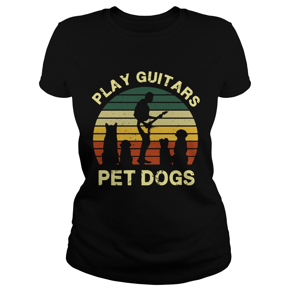 Play Guitars Pet Dogs Vintage Classic Ladies