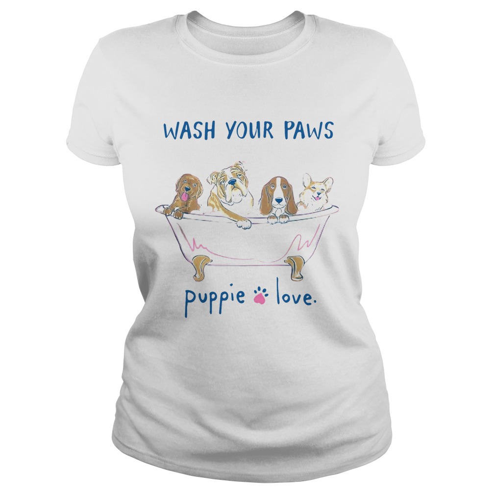 Puppie love youth logo pup help rescue dogs Classic Ladies