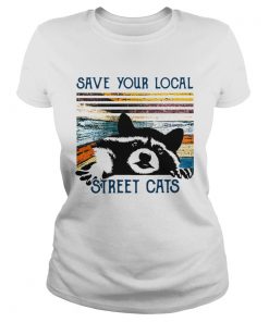 Racoon save Your local street cats vintage  Classic Ladies