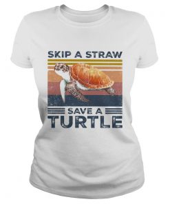 Skip a straw save a turtle vintage  Classic Ladies