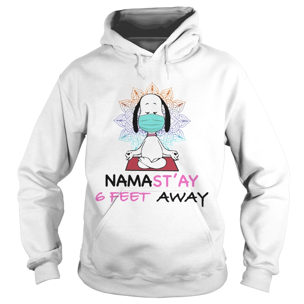 Snoopy Yoga Namastay 6 Feet Away Hoodie