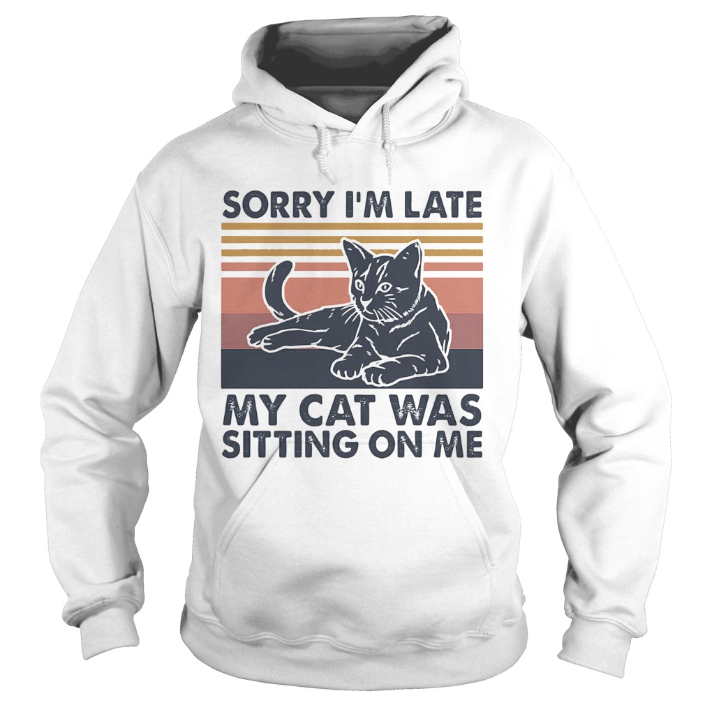 Sorry Im late my cat was sitting on me vintage Hoodie