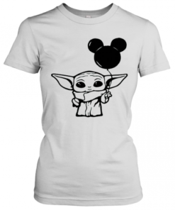 Star Wars Baby Yoda Holding Balloon Mickey Mouse T-Shirt Classic Women's T-shirt