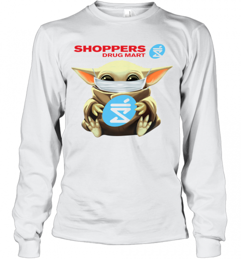 Star Wars Baby Yoda Hug Shoppers Drug Mart Mask Covid 19 T-Shirt Long Sleeved T-shirt 