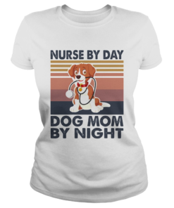 Stethoscope nurse by day dog mom by night vintage  Classic Ladies