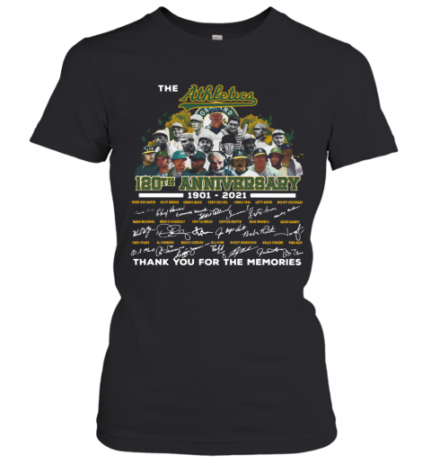 The Athletics 120Th Anniversary 1901 2021 Thank You For The Memories Signatures T-Shirt Classic Women's T-shirt