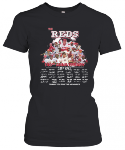 The Cincinnati Reds Baseball 140Th Anniversary 1881 2021 Thank You For The Memories Signatures T-Shirt Classic Women's T-shirt