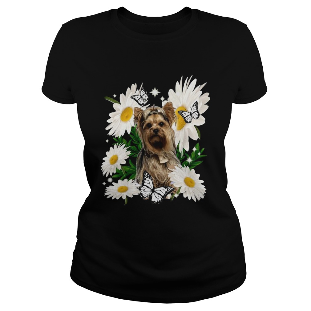 Yorkshire Terrier Dog Daisy Flower Classic Classic Ladies