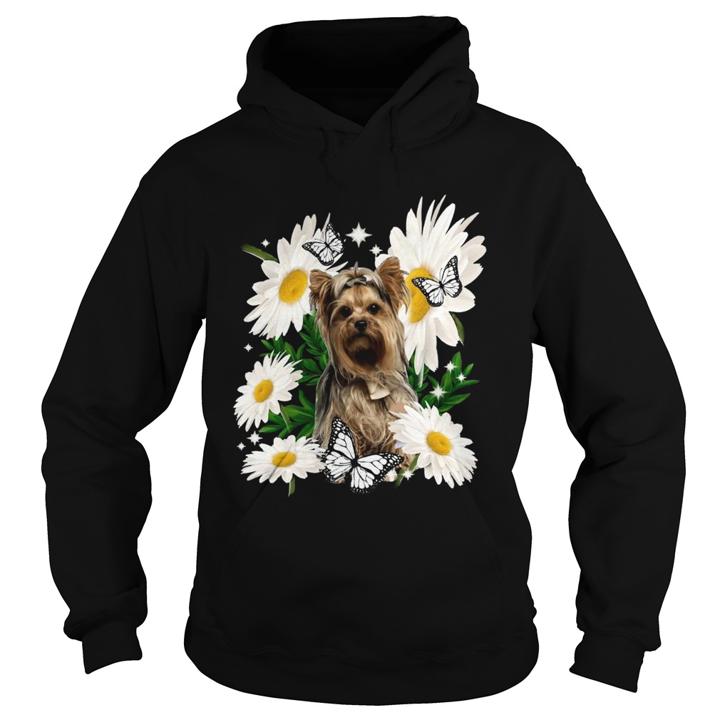 Yorkshire Terrier Dog Daisy Flower Classic Hoodie