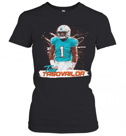 1 Tua Tagovailoa Miami Dolphins Football T-Shirt Classic Women's T-shirt