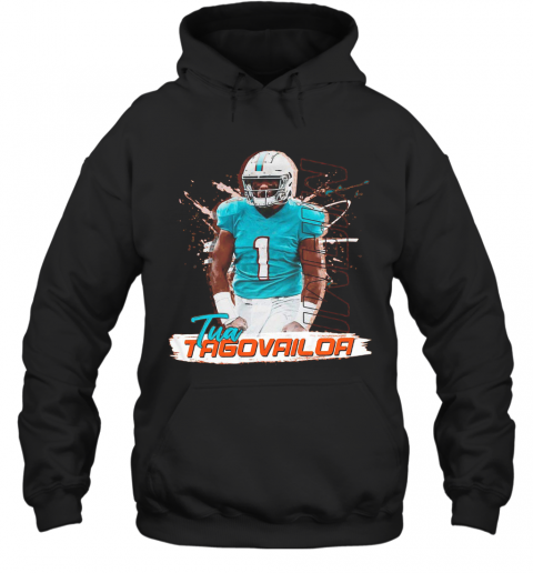 1 Tua Tagovailoa Miami Dolphins Football T-Shirt Unisex Hoodie