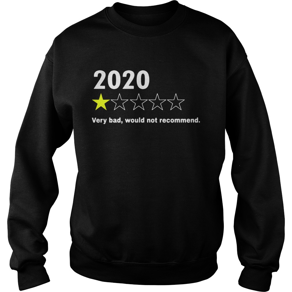 2020 Very Bad Would Not Recommend  Sweatshirt