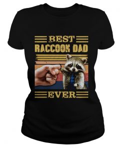 Best Raccoon Dad Ever Vintage  Classic Ladies