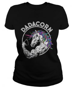 Dadacorn unicorn daddycorn papa happy fathers day  Classic Ladies