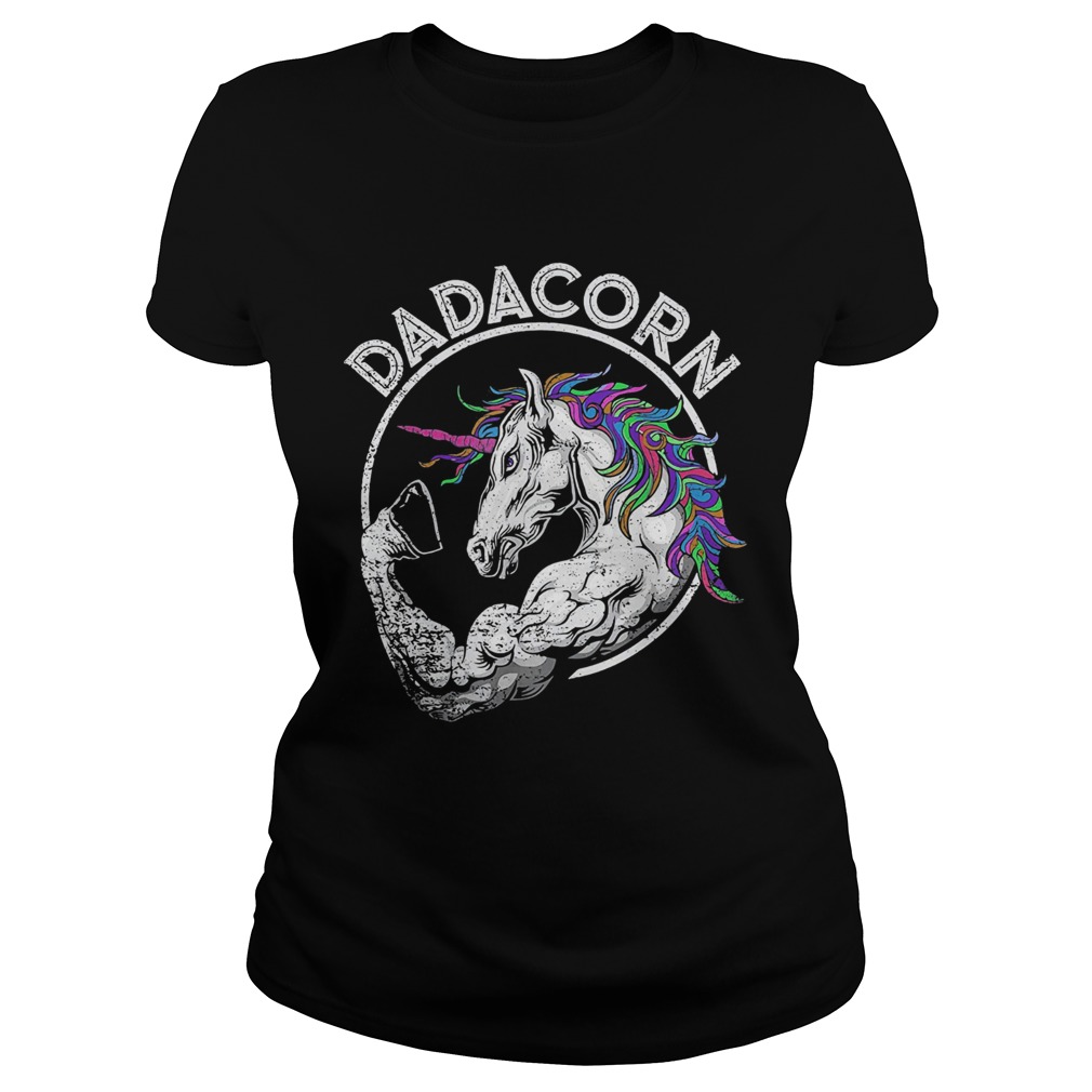 Dadacorn unicorn daddycorn papa happy fathers day Classic Ladies