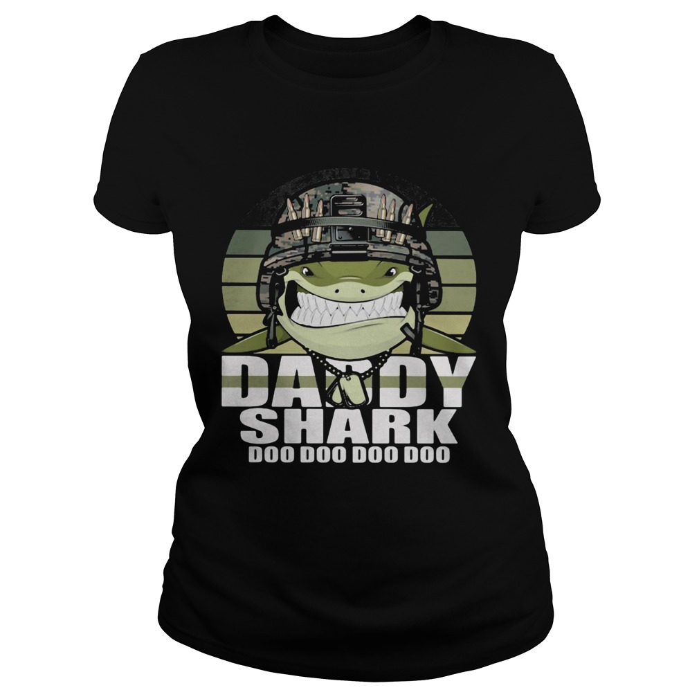 Daddy shark doo doo doo doo vintage retro Classic Ladies